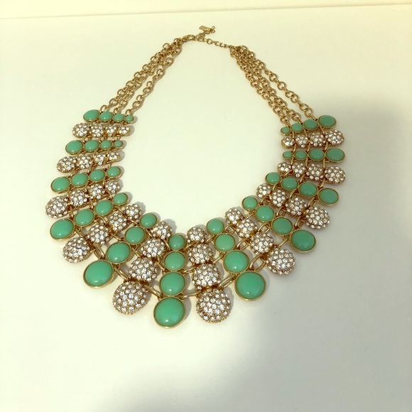 BaubleBar Jewelry - BaubleBar Mint and Crystal Statement Necklace BaubleBar Jewelry - BaubleBar Mint and Crystal Statement Necklace